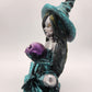 Teal Witch with a Skull - Resonating Crystal Creations