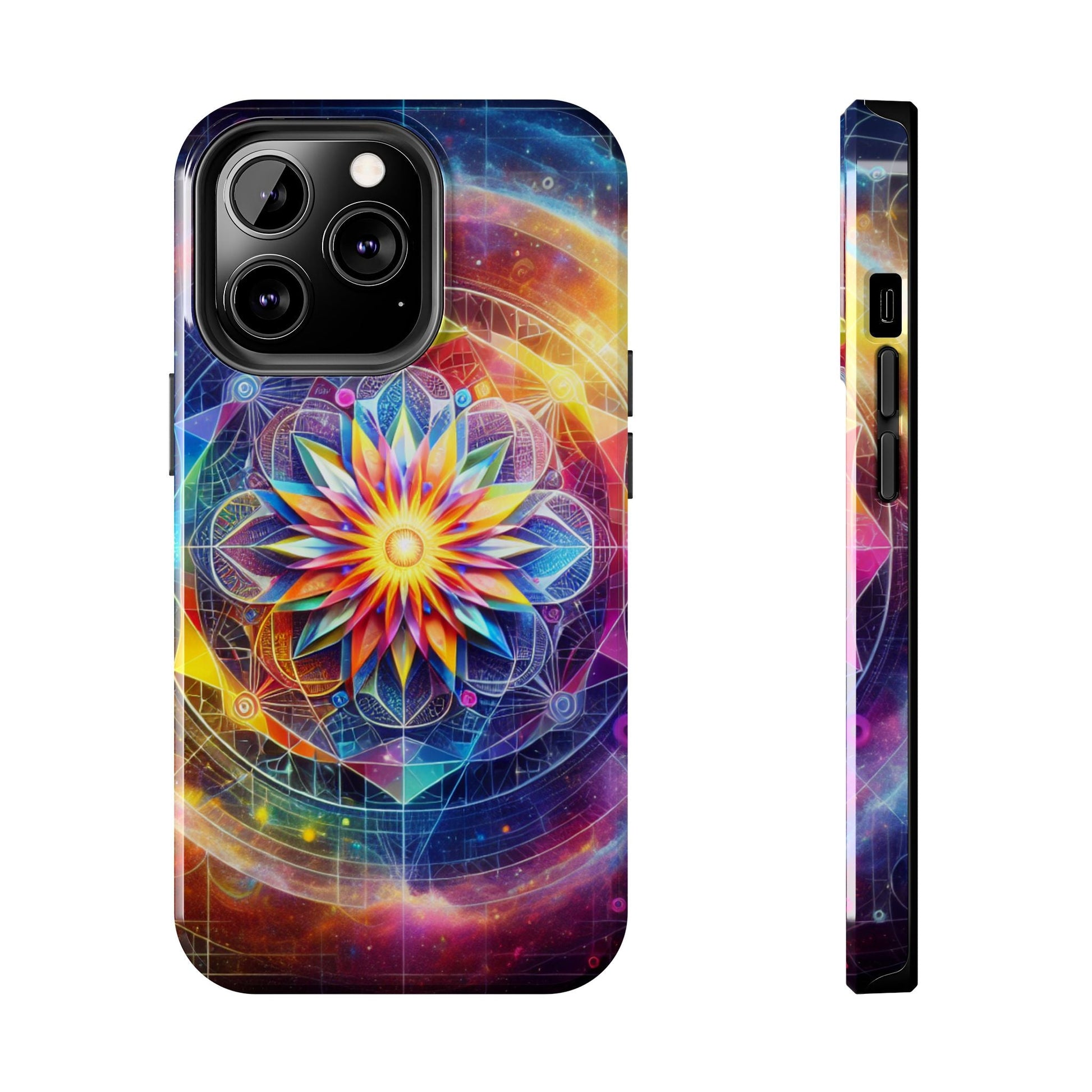 Vivid Geometric Art Tough Phone Cases - Resonating Crystal Creations