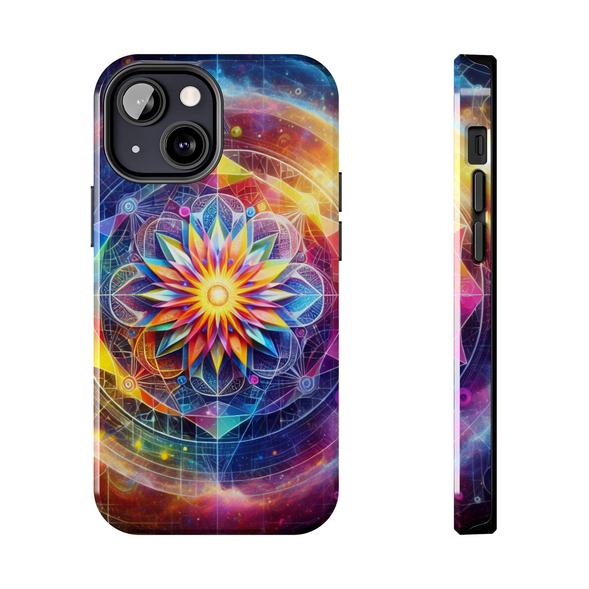 Vivid Geometric Art Tough Phone Cases - Resonating Crystal Creations