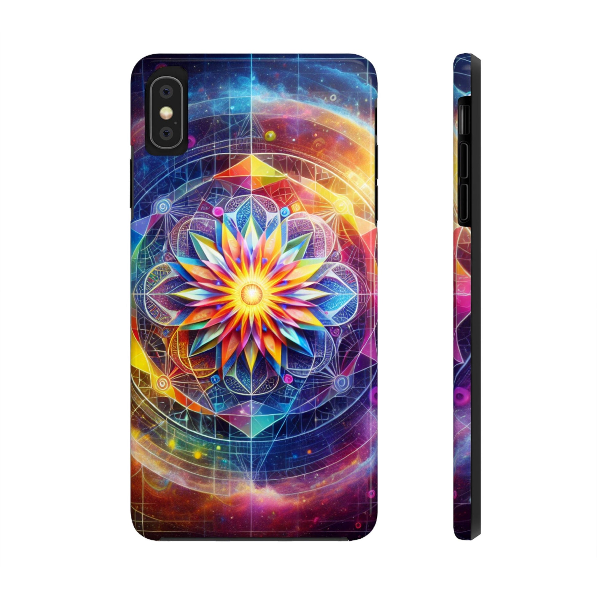 Vivid Geometric Art Tough Phone Cases - Resonating Crystal Creations