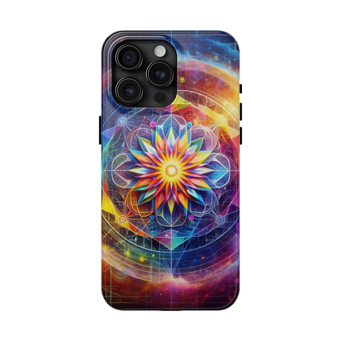 Vivid Geometric Art Tough Phone Cases - Resonating Crystal Creations