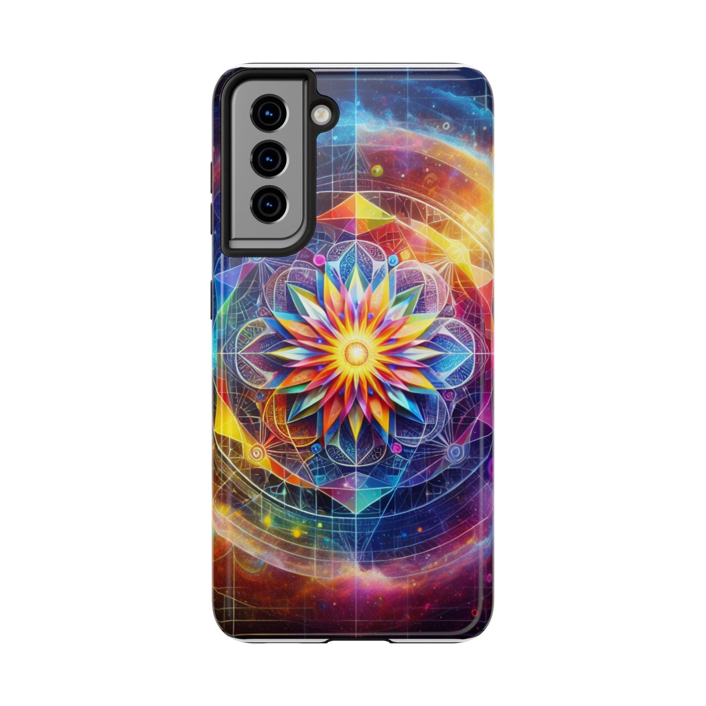 Vivid Geometric Art Tough Phone Cases - Resonating Crystal Creations