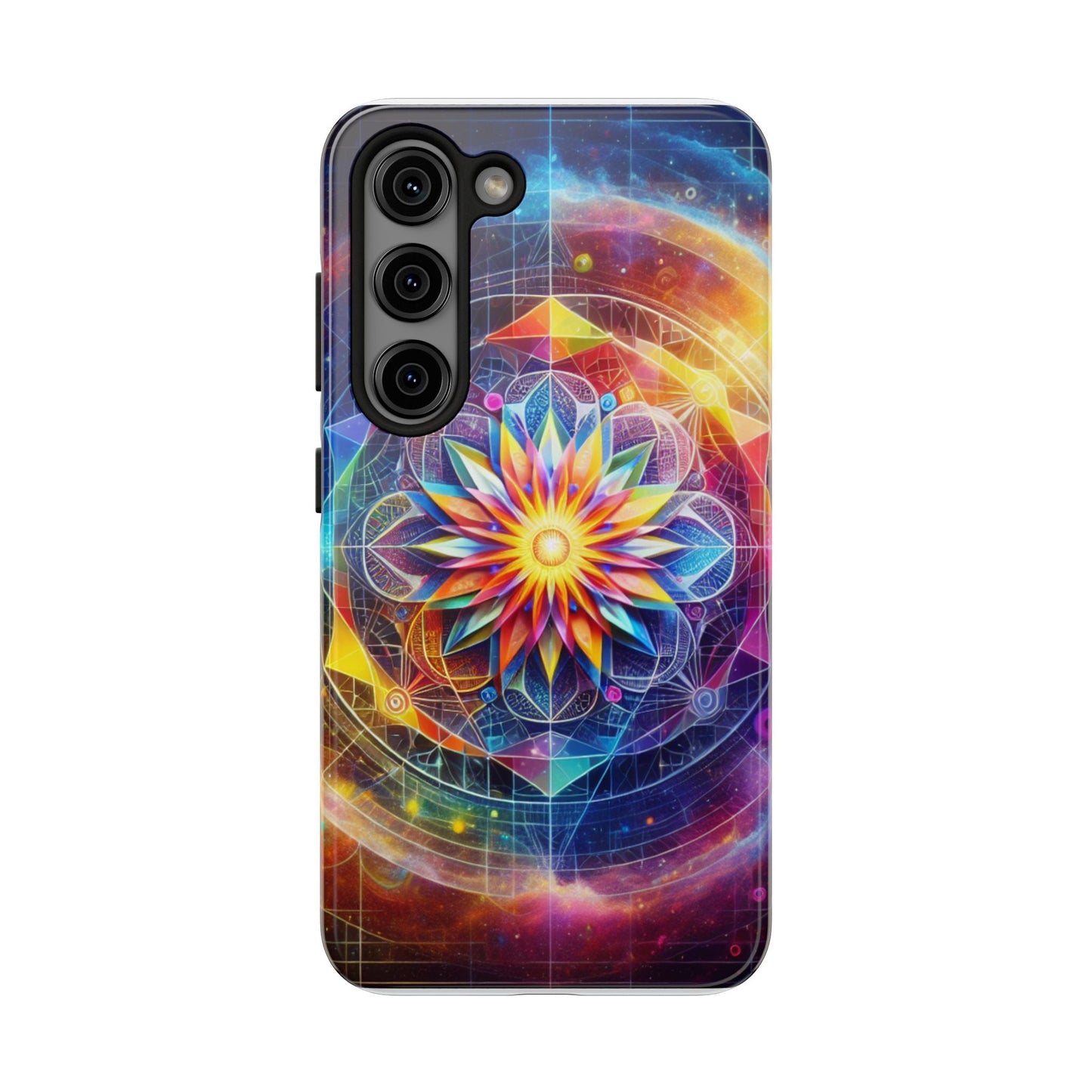 Vivid Geometric Art Tough Phone Cases - Resonating Crystal Creations