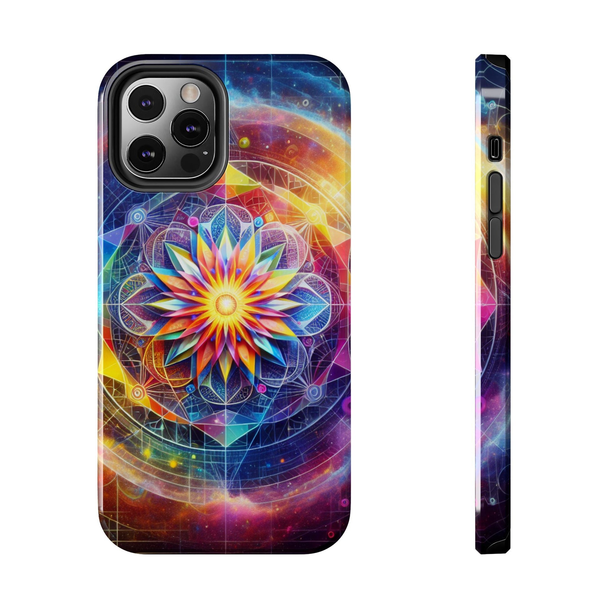 Vivid Geometric Art Tough Phone Cases - Resonating Crystal Creations