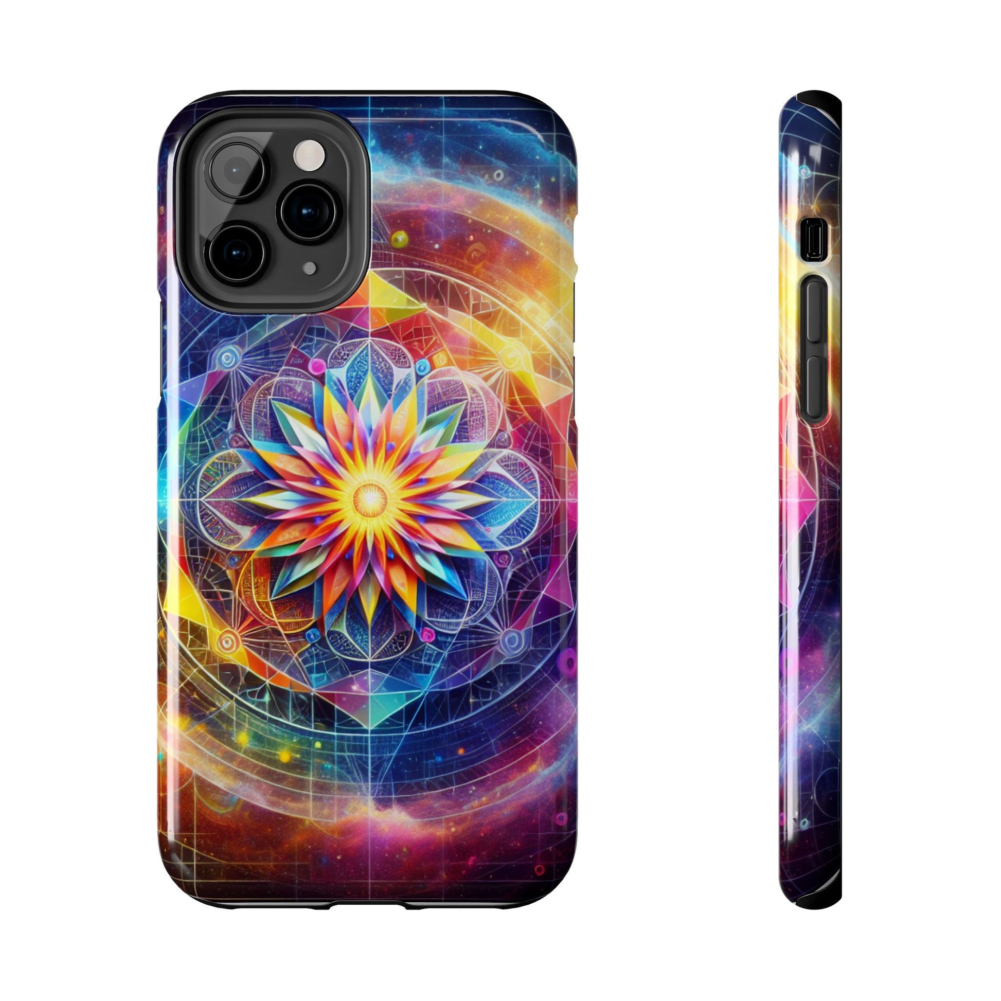 Vivid Geometric Art Tough Phone Cases - Resonating Crystal Creations