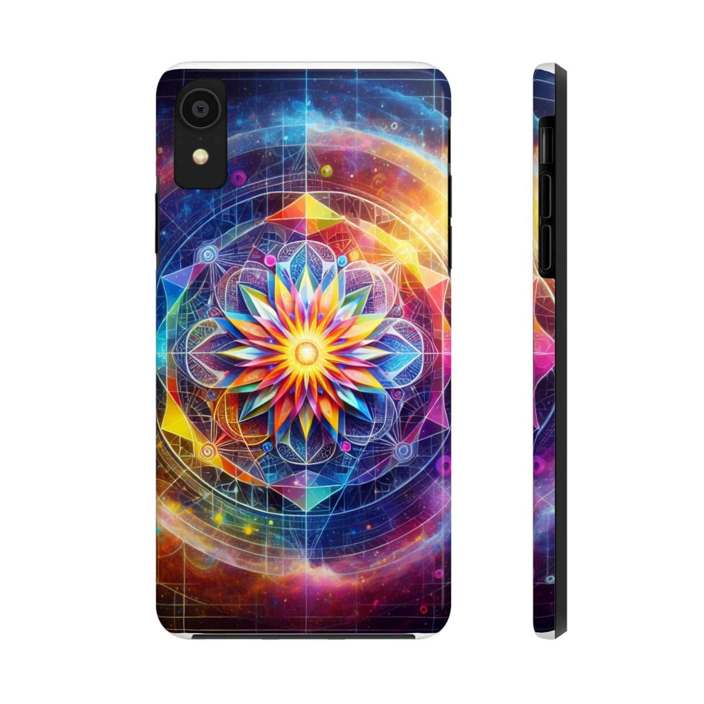 Vivid Geometric Art Tough Phone Cases - Resonating Crystal Creations