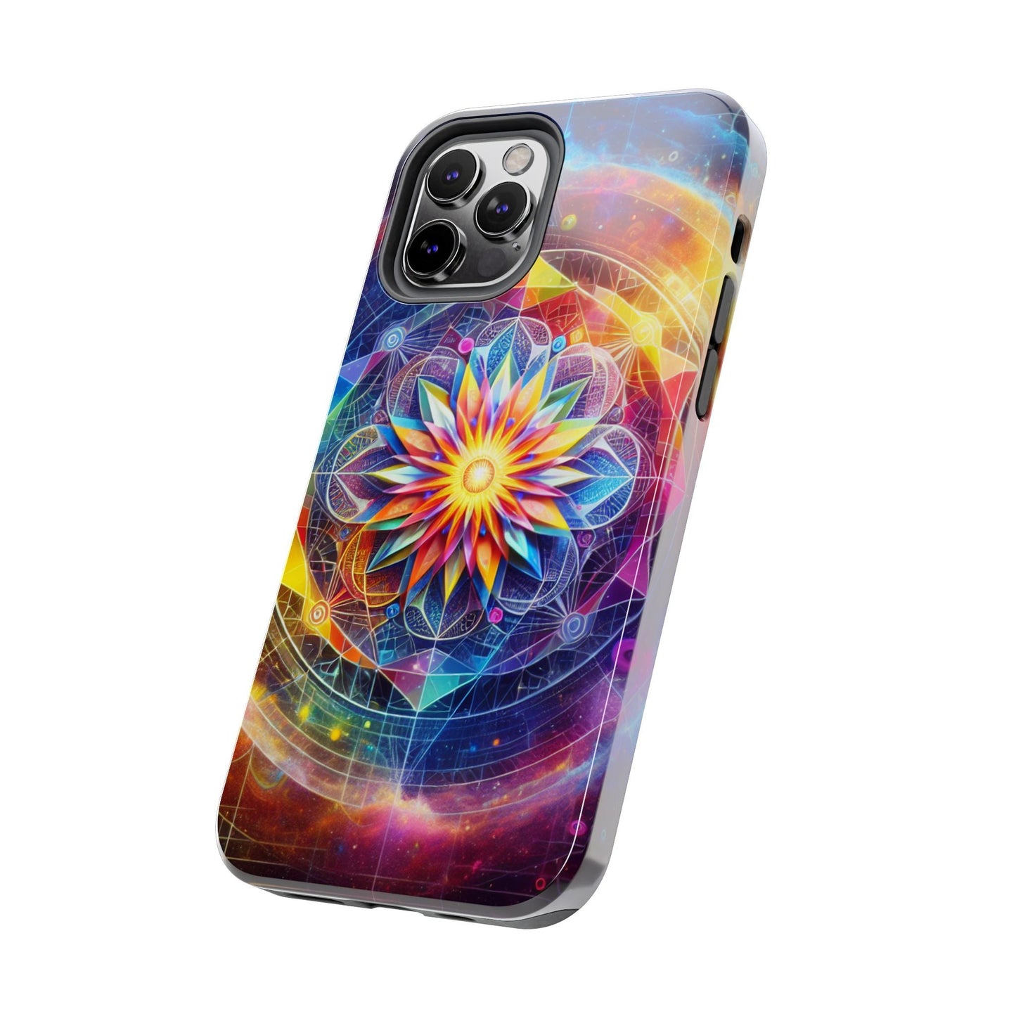 Vivid Geometric Art Tough Phone Cases - Resonating Crystal Creations