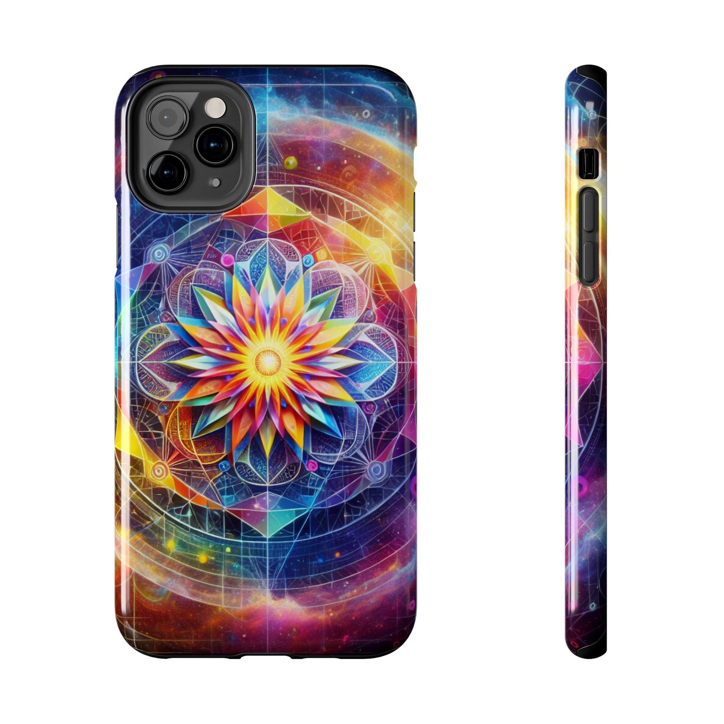 Vivid Geometric Art Tough Phone Cases - Resonating Crystal Creations