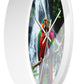 Wall Clock with Parrot Love Birds and Waterfall Design - Resonating Crystal Creations