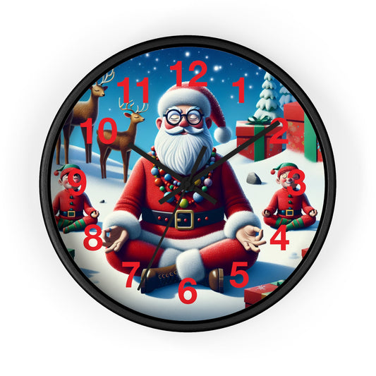 Wall Clock - Zen Santa - Resonating Crystal Creations