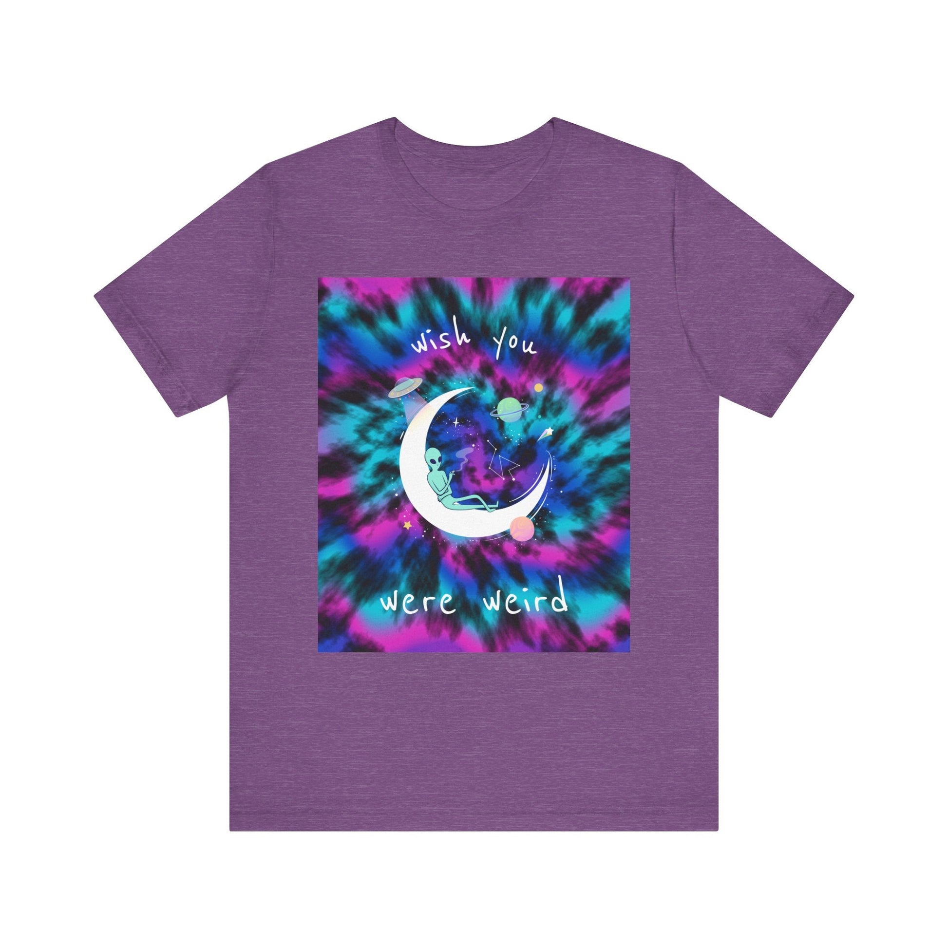 Wish You Were Weird Alien Tee - Fun Moon & Space Vibes T-Shirt, Unisex Apparel - Resonating Crystal Creations