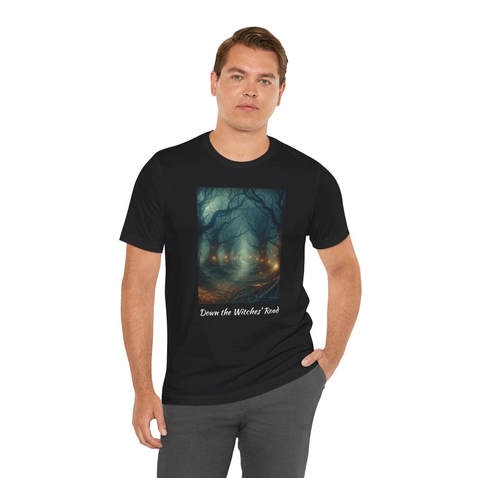 Witchy Tee - Shirt with the Witches' Road Design - Resonating Crystal Creations