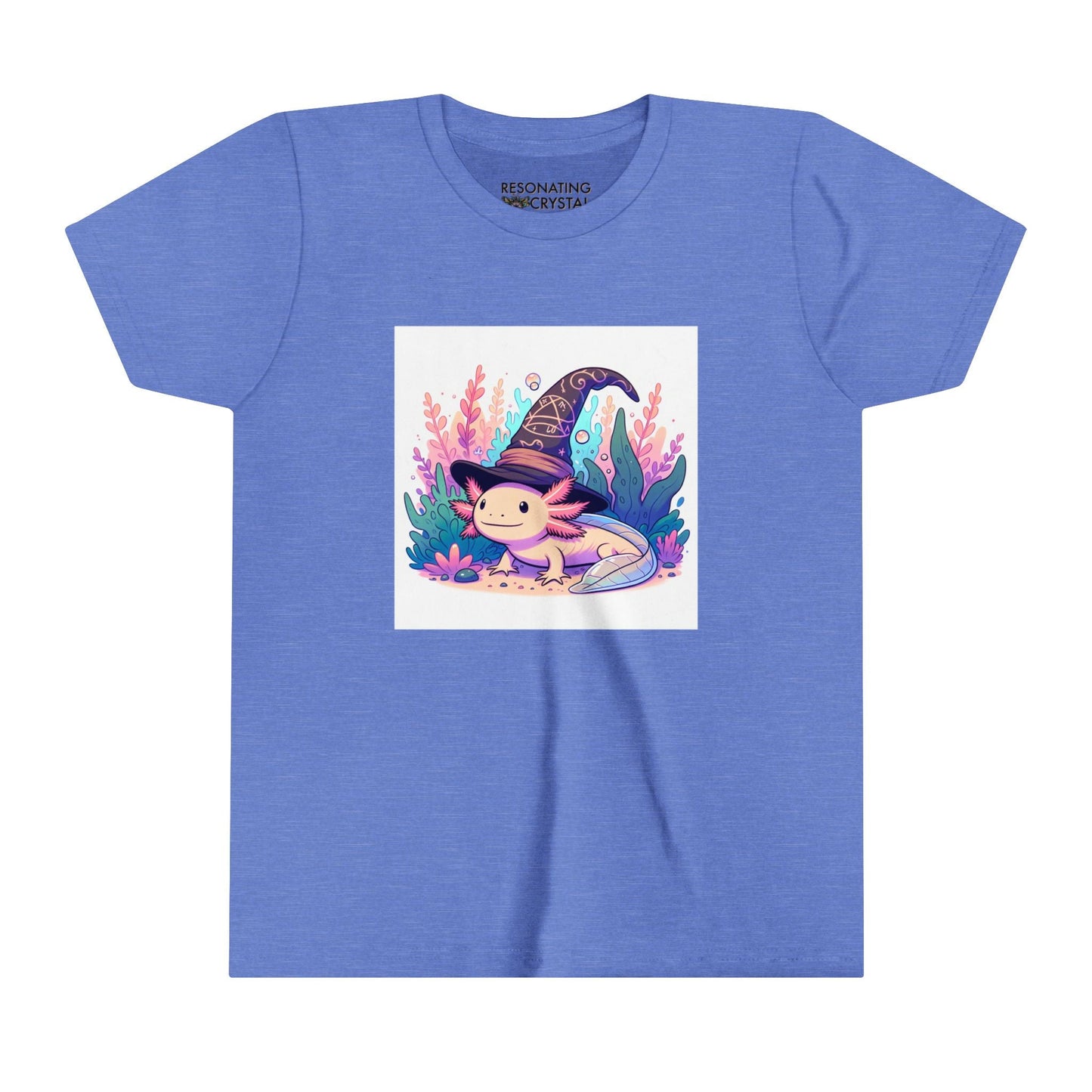 Wizard Axolotl Youth Tee - Resonating Crystal Creations