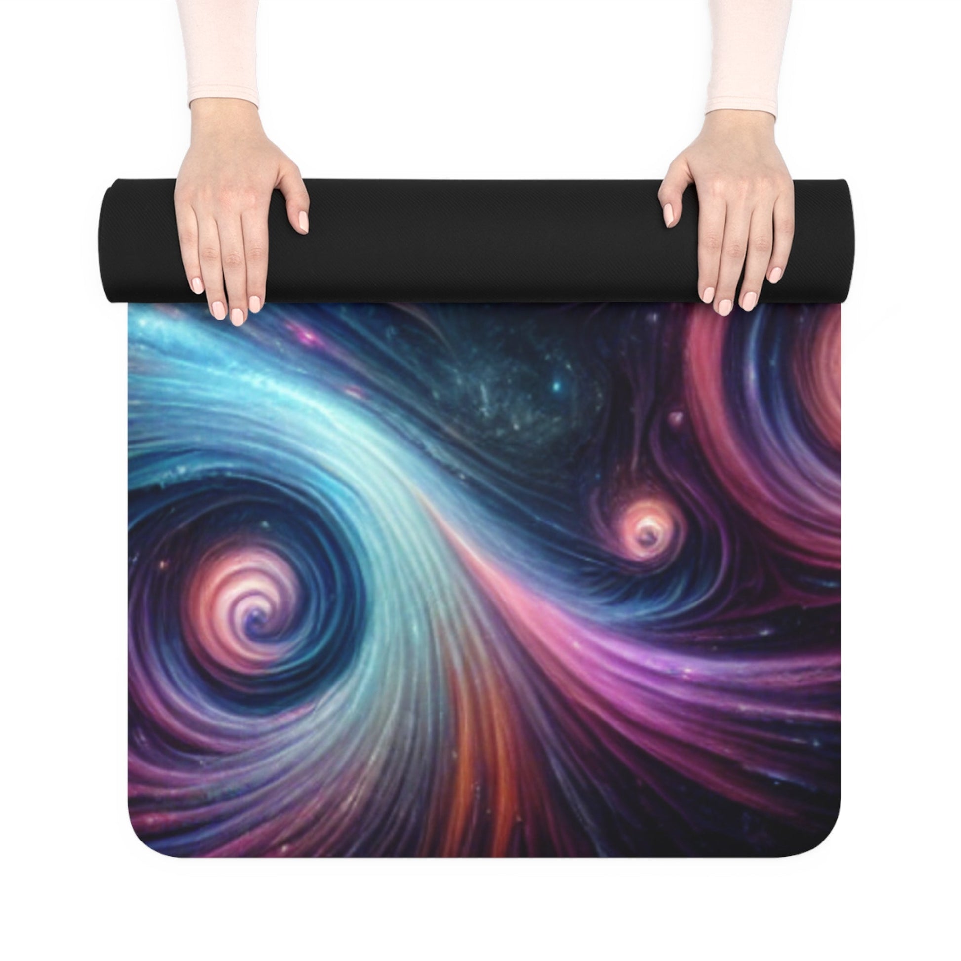 Yoga Mat, Galactic Swirls Design, Celestial Exercise Mat, Space Theme Workout Gear, Starry Night Pilates Pad, Astronomical Fitness Accessory - Resonating Crystal Creations