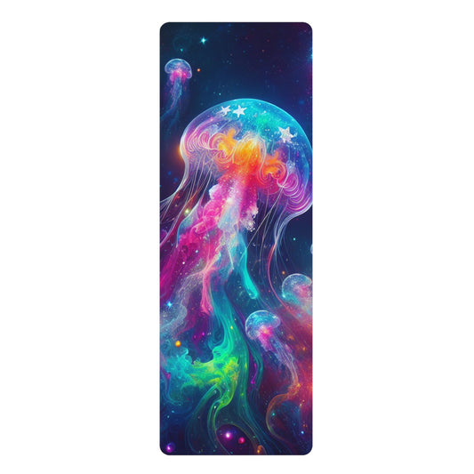 Yoga Mat, Space Jellyfish Design - Non - Slip Exercise Mat for Meditation and Fitness, Eco - Friendly Pilates Pad, Unique Outer Space Décor, - Resonating Crystal Creations