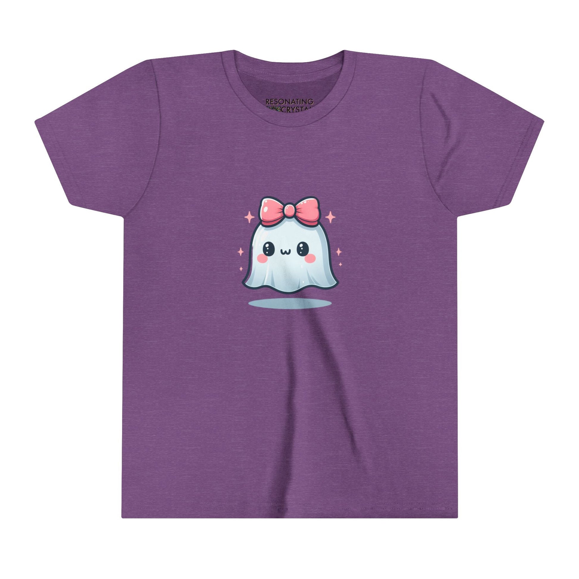 Youth Tee - Cute Girl Ghost with Pink Bow T-Shirt for Kids - Resonating Crystal Creations