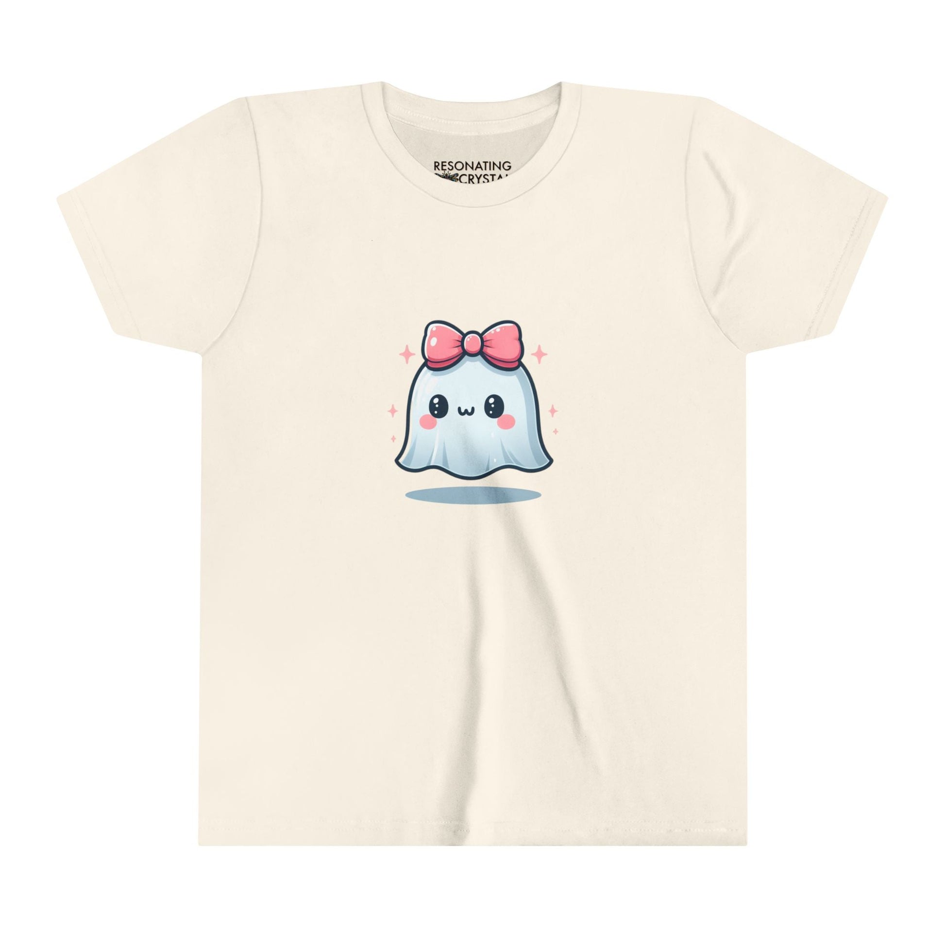 Youth Tee - Cute Girl Ghost with Pink Bow T-Shirt for Kids - Resonating Crystal Creations