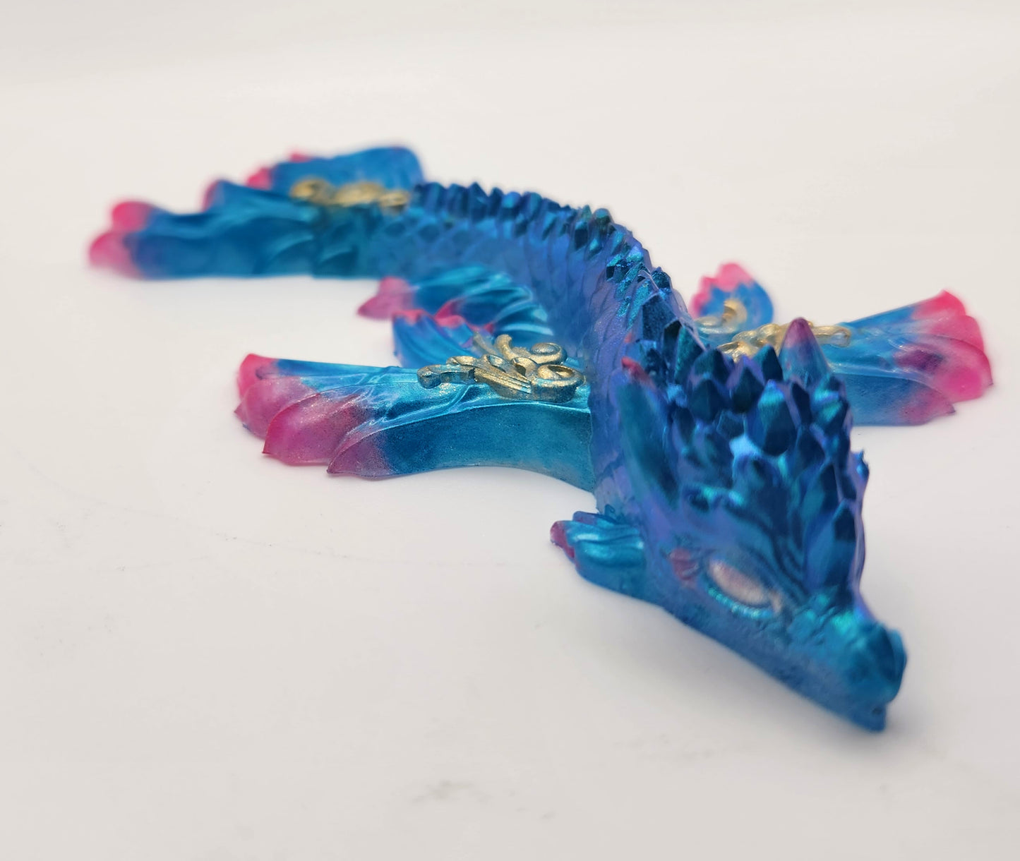 Blue Water Dragon with Pink Tips
